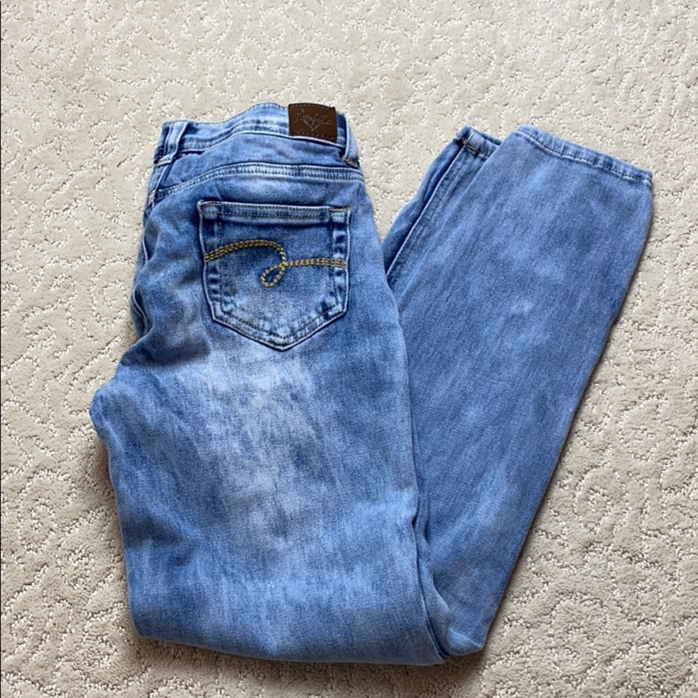 Justice Simply Low, button front, blue jeans